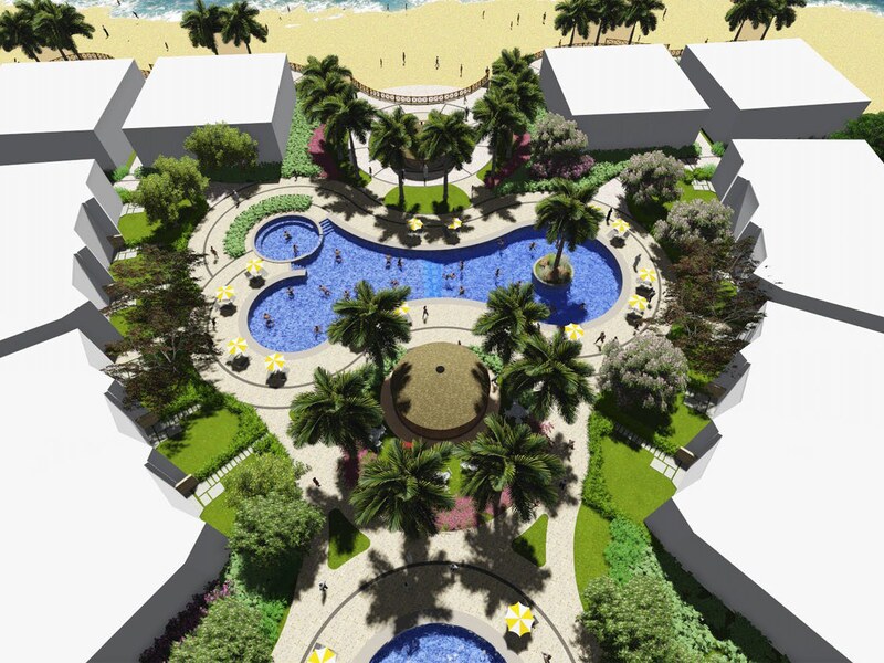Swimming pools and children's play areas