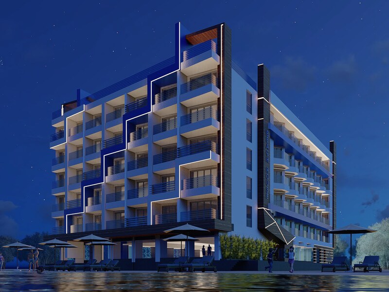 Waterfront frontage and terraces