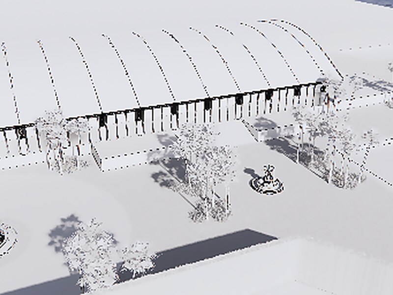 Lightweight tensile-roof canopy