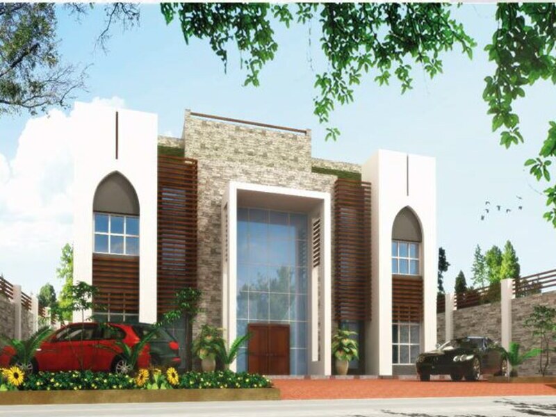Villas street and gate