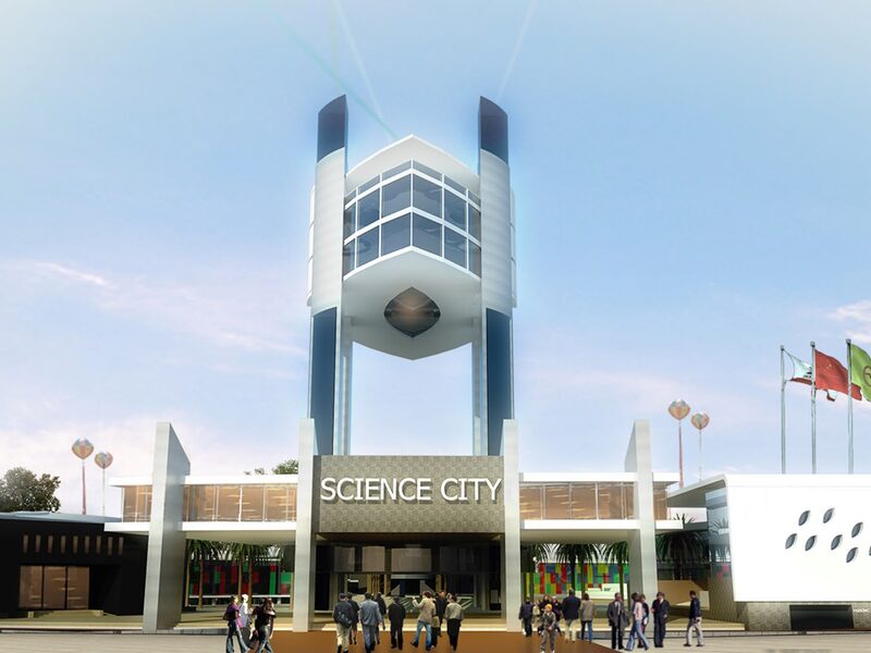 Aerial view of The Science City scheme