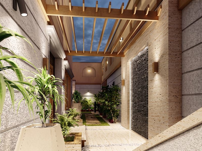 Planted courtyard