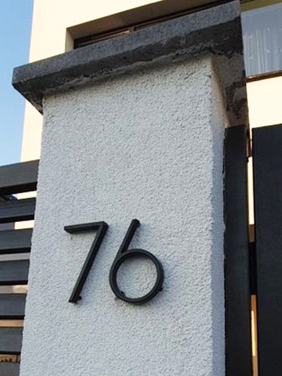 Unit number on entrance pillar