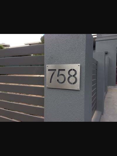 Unit number on perimeter gate