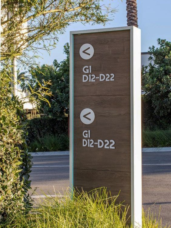 Zone directory monolith in landscape