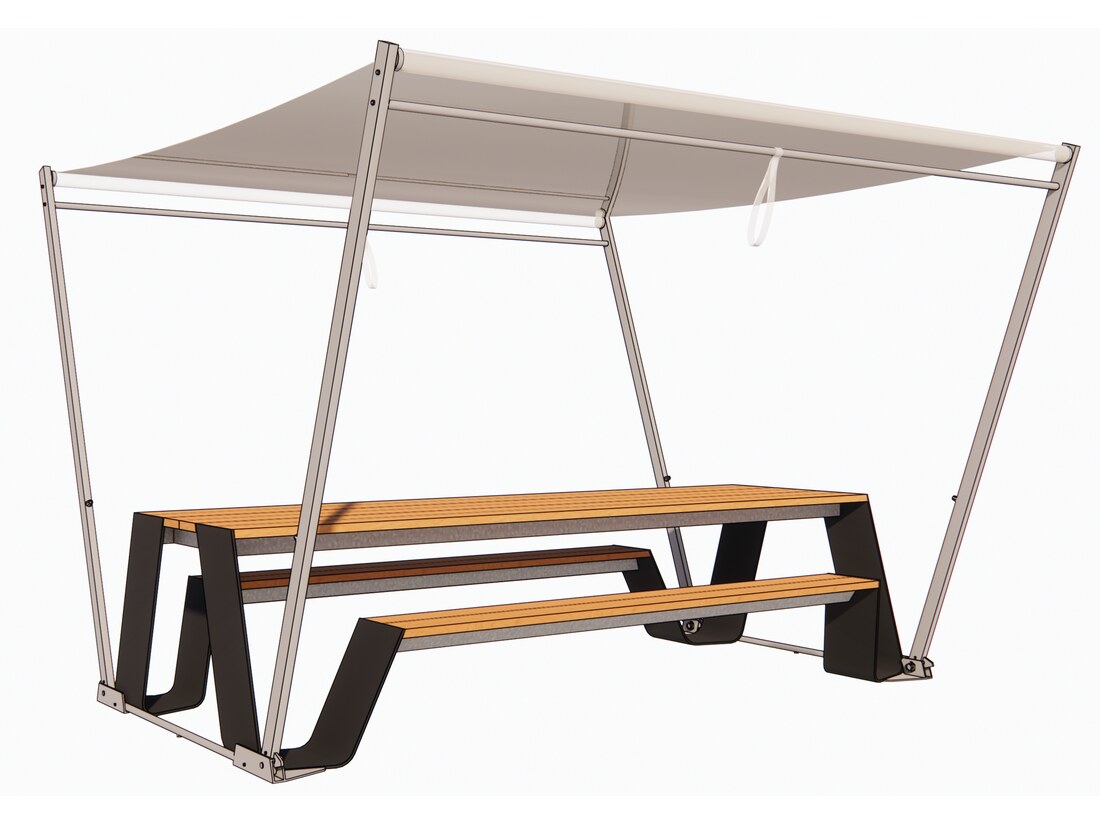 CFC family: shaded double-side seat with canopy